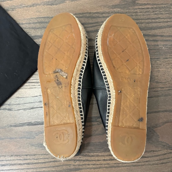 Chanel black espadrilles size 40 - with box and duster bag - Picture 4 of 7